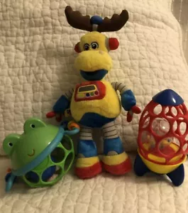 O-ball Baby Toys Easy Grasp Frog & Rocket +Build-A-Bear Hal Robot 9” HTF (ALL 3) - Picture 1 of 13