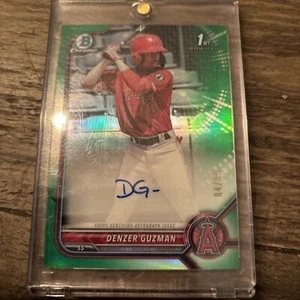 2022 Denver Guzman 1st Bowman Chrome Green /99 - Picture 1 of 3
