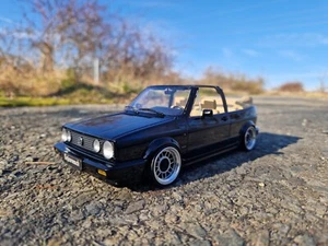 1:18 VW Golf 1 Cabrio Tiefer Tuning mit 15 Zoll Snowflake Echt Alu Felgen - Picture 1 of 4