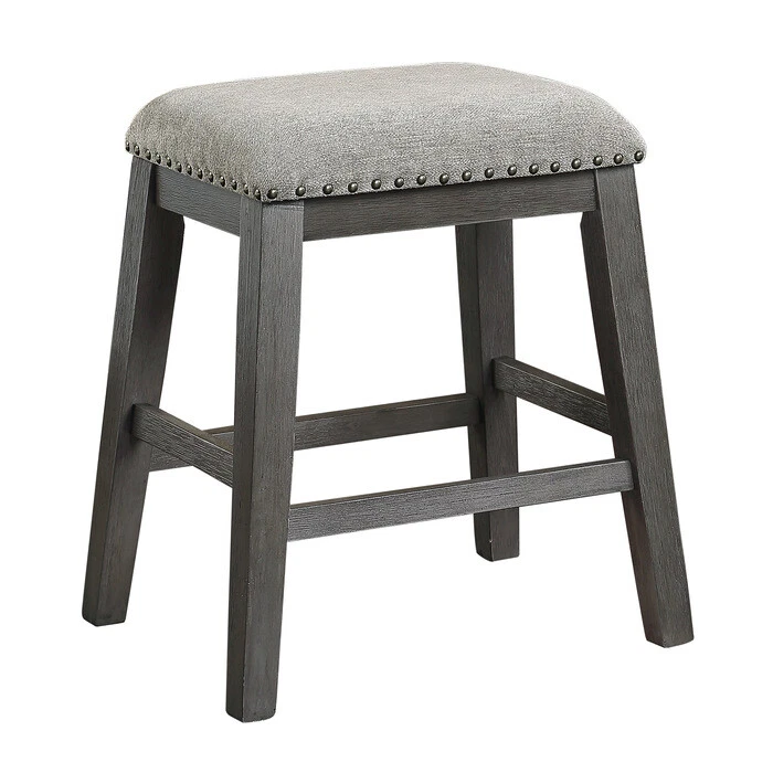 SET OF 2 COUNTER HEIGHT STOOL IN 2 TONES - Image 1 of 4