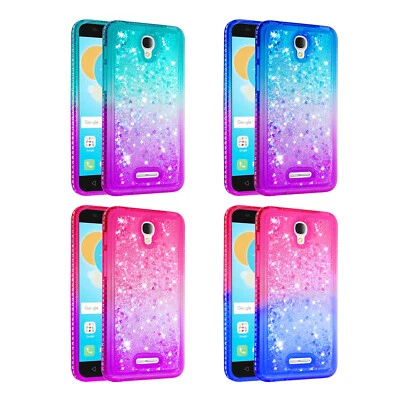 For Alcatel Pixi 4 Case Luxury Bling Sparkly Diamond Cute Glitter For Girl Women - Image 1 of 2