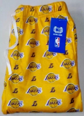 Pantalones de pijama Los Ángeles LAKERS dorado púrpura para hombre para dormir salón XL NUEVO CON ETIQUETAS POLIÉSTER Foto 1 de 4