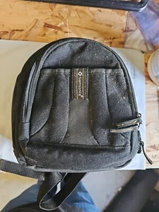 Mini Samsonite Backpack black Crossbody Ballistic Nylon adj Strap 12" x 9 " CN - Picture 1 of 4