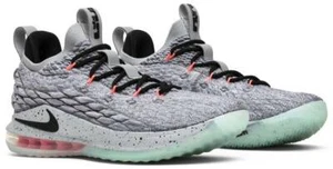 Nike Lebron XV 15 Low Melon Cool Grey Black AO1755-005 SZ 9.5 Basketball Shoes - Picture 1 of 12