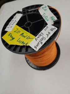 Teflon 20AWG PTFE 20GA orange Strang DRAHT versilbt $ pro 40 Fuß Abschnitt frisch - Bild 1 von 3
