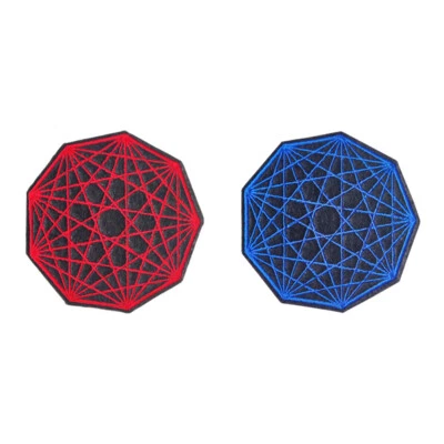 Nonagon Patch Polygon Embroidered Iron-on 3" - Image 1 of 3