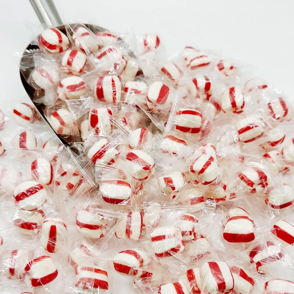 Bocanadas de menta, mentas suaves envueltas individualmente, caramelos duros a granel (2 libras) Foto 1 de 3