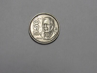 Moneda México Antiguo - 1984 Tamaño Pequeño 50 Pesos - Circulada Foto 1 de 2