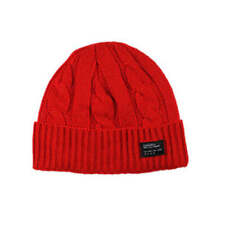 Fourstar Clothing Skateboarding Cable Knit Fold Beanie Red