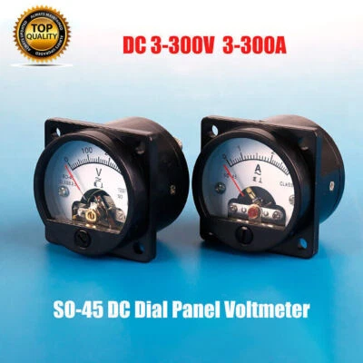 Voltmeter DC Messinstrument Einbau analog Panel Meter Amperemeter DE. - Bild 1 von 4