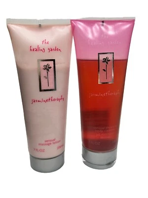 Healing Garden Jasmine Therapy Sensual Massage Lotion+  S. Gel 7oz Each - Image 1 of 2