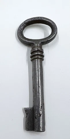 Antique Fancy Ornate Hollow Open Barrel Metal Steel Skeleton Key 2.5" Cover