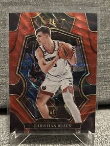 2022-23 Select Christian Braun Asia Red Wave RC Denver Nuggets Rookie Premier