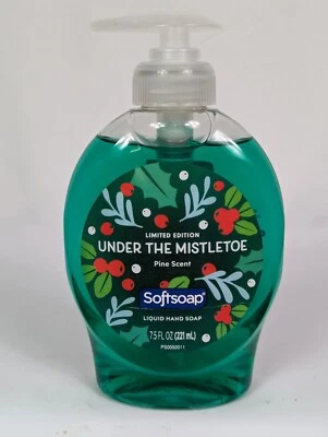  SOFTSOAP Under the Mistletoe PINE Scent líquido SABONETE PARA AS MÃOS 7,5 Oz HTF Limited  - Imagem 1 de 2