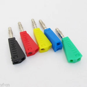 4 sets 5 Colors Stackable Brass 4mm Banana Plug Lantern Speaker Cable Connector - Picture 1 of 9