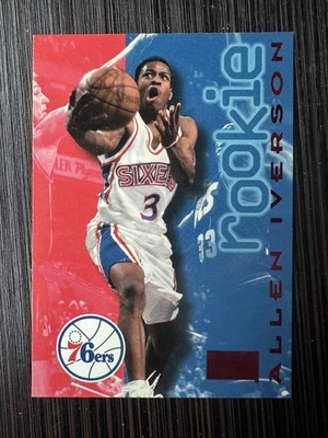 ALLEN IVERSON 1996-97 SKYBOX PREMIUM RUBIES ROOKIE CARD #216 76ERS RC - Image 1 of 2