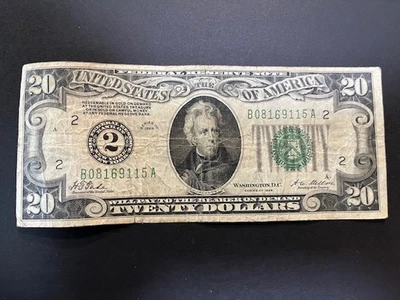 Series of 1928  $20 Twenty Dollar Note B08169115A - Image 1 of 2
