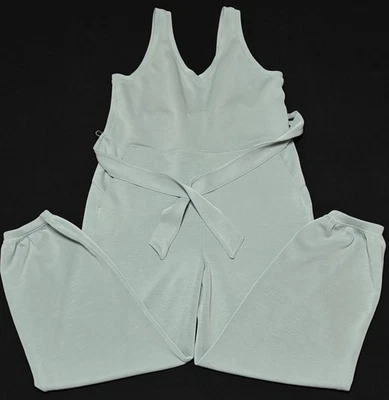 Комбинезон Lululemon Ease of it All с v-образным вырезом мягкий серебристый синий с поясом женский размер 8 - Изображение 1 из 4