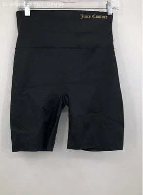 Pantalones Cortos de Ciclismo Juicy Couture Negros Cintura Alta Gráficos Antigua Escritura Inglés - Talla L Foto 1 de 4