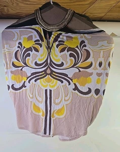 Bebe Damen mehrfarbige Bluse Gold Design am Ausschnitt Größe XS $ 79. - Bild 1 von 10