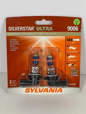 SYLVANIA 9006 SilverStar Ultra Halogen Headlight Bulbs - 9006SU.BP2 - NEW/SEALED - Image 1 of 4