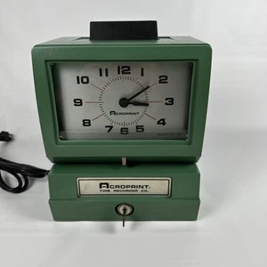 Acroprint Time Recorder Model 125NR4 Time Clock with Key - FOR PARTS ONLY - Picture 1 of 10