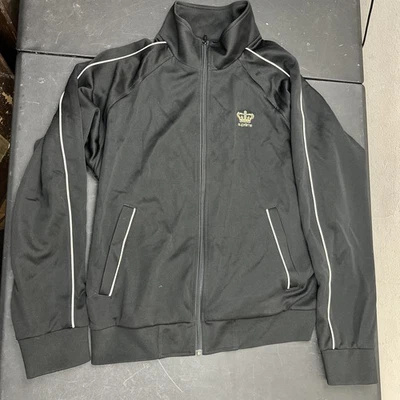 Chaqueta Supreme Para Hombre L Tricot Track Cremallera Completa Negra 2024 SS24 Script Logo Corona Foto 1 de 4