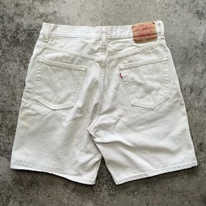 Levis Vintage 550 hellbraune Denim Shorts Herren Größe 34 100 % Baumwolle 8" Schrittlänge helle Waschung - Bild 1 von 8
