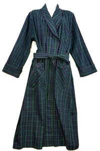 Victoria’s Secret Women’s Cotton Robe XS/S Blackwatch Plaid Vintage Hong Kong - Picture 1 of 8