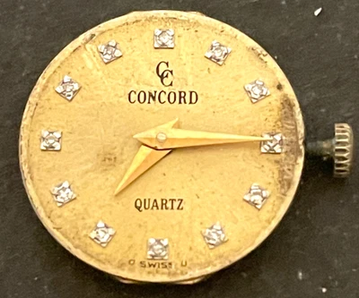 ETA Concord Cal 279.001 Women's Watch Movement Quartz Untested Diamond Dial - Image 1 of 4