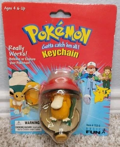 Pokemon 1999 Psyduck Pokeball Portachiavi #54 NUOVO Sigillato Basic Fun 753-0 Vintage - Foto 1 di 3