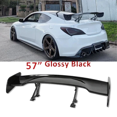For Hyundai Genesis Coupe Glossy Black 57" Rear Spoiler Wing Truck GT-Style - Imagem 1 de 4