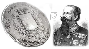 Vittorio Emanulele II (RE Eletto) 1 Lira 1860 Firenze - Imagen 1 de 9