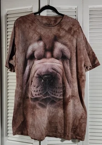 The Mountain Shar-Pei Dog Face Graphic Tie Dye Tee 2013 2XL - Picture 1 of 7