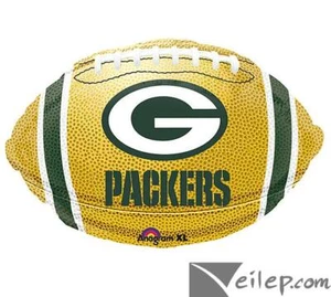 Anagram Green Bay Packers Shape 21" Football Football Foil Balloon, Yellow Gr... - Picture 1 of 1