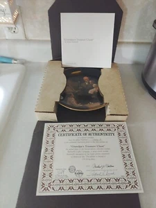 Norman Rockwell's Grandpa's Treasure Chest Plate w/ Certificate of Authenticity - Picture 1 of 11