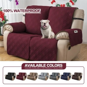 Red Recliner Loveseat Chair Cover NonSlip Slipcover Protector Lazy Boy Sofa - Picture 1 of 7