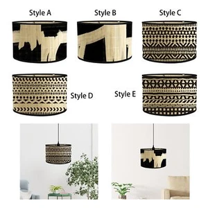 Drum Lampshade Handmade Farmhouse Decorative for Living Room Hallway Cafe - Picture 1 of 32
