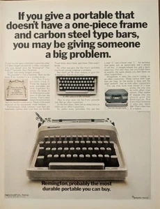 1967 Remington Schreibmaschine Printanzeige, langlebigste tragbare elektrische Schreibmaschine - Bild 1 von 1