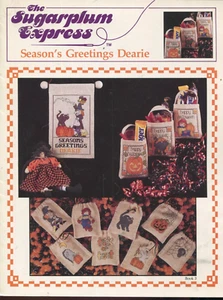 Season's Greetings Dearie Halloween Cross Stitch Pattern Booklet 3 Sugarplum - Picture 1 of 1