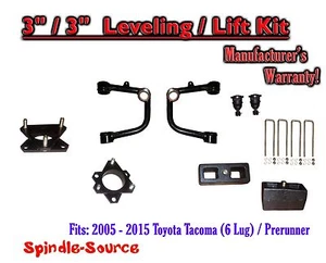 3" / 3" Lift Kit + TUBULAR Upper Arms UCA, fits 2005 - 2021 Toyota Tacoma - Foto 1 di 1
