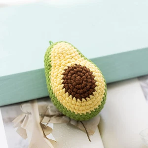 Handgefertigter Schlüsselanhänger Baumwolle gewebt für Frauen Mädchen Tasche hängend Avocado Geschenk - Bild 1 von 5