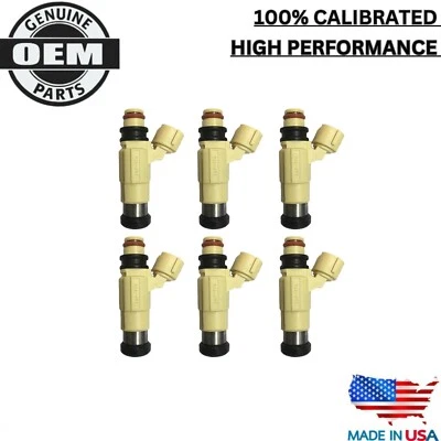 OEM Set of 6 Fuel Injectors Fits 2002-2006 Suzuki XL-7 2.7L V6 #Inp-774 - Image 1 of 4
