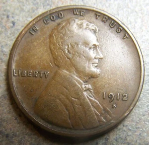 1912 S Lincoln Cent - Low Mintage - XF - Picture 1 of 2