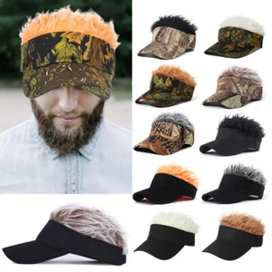 Men Women Wig Camouflage Color Baseball Cap Hip Hop Versatile Sun Hat Cap Visor - Picture 1 of 18