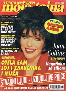 MOJA TAJNA #7 2000 CROATIAN TRUE EVENTS MAGAZINE cover JOAN COLLINS - Picture 1 of 1