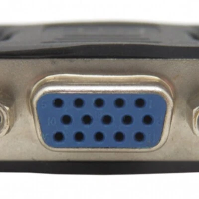 HP 612330-002 DVI-A-M To VGA-FM DVI to VGA Black Adapter - Image 1 of 3