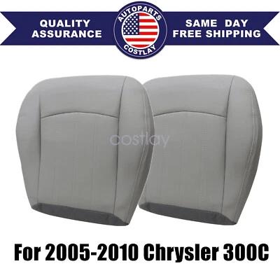 Se adapta a Chrysler 300C Touring 2005-2010 ambos lados parte inferior cuero cubierta de asiento gris Foto 1 de 4
