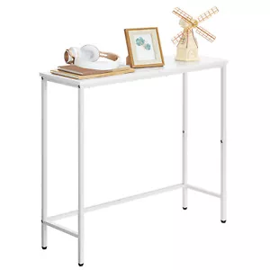 HOOBRO Schmaler Konsolentisch Beistelltisch Flurtisch Kleiner Sofatisch Weiß - Bild 1 von 8
