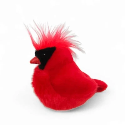 K&M International 2000 Red Cardinal Bird Plush With Sound Works Realistic 5" - Image 1 of 4